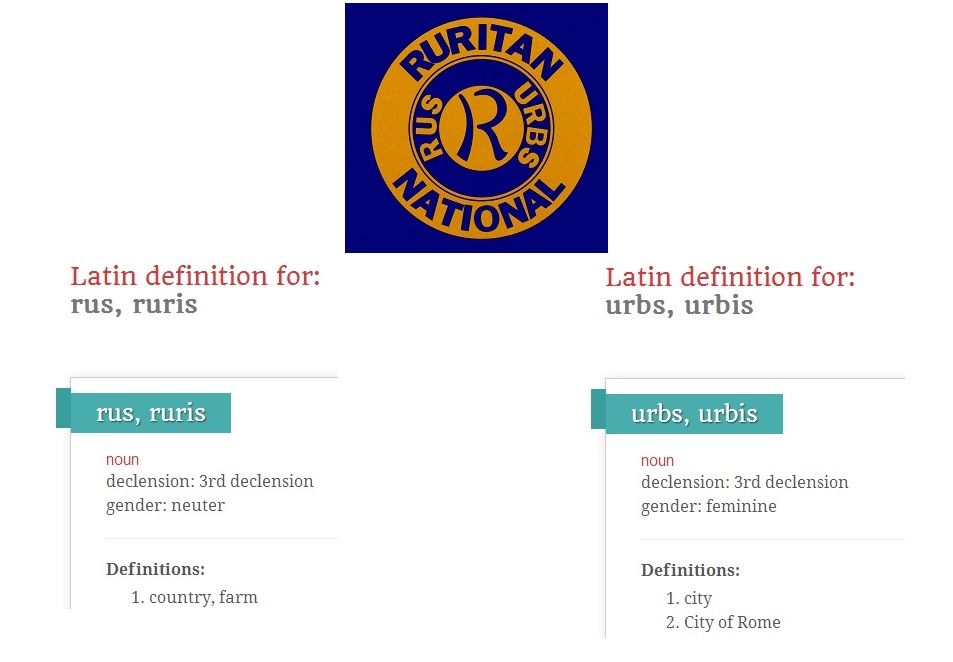 The RUS and URBS on the Ruritan Logo